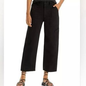 AGOLDE Daria Utility Black Cropped Wide Leg Cargo Pants Size 29